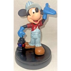 HTF Disney "Mickey Train Engineer" 11" Statue Art of Disney Parks Costa Alavezos